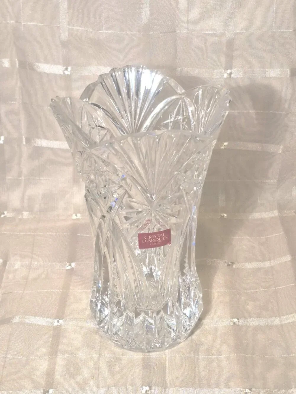 Vintage Clear Crystal d'Arques Vase | Montparnasse France | Table Centerpiece